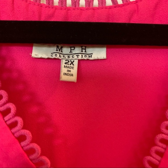 Womens Plus Size MPH Collection Pink Tank Top Cami Blouse 2X - Picture 4 of 12